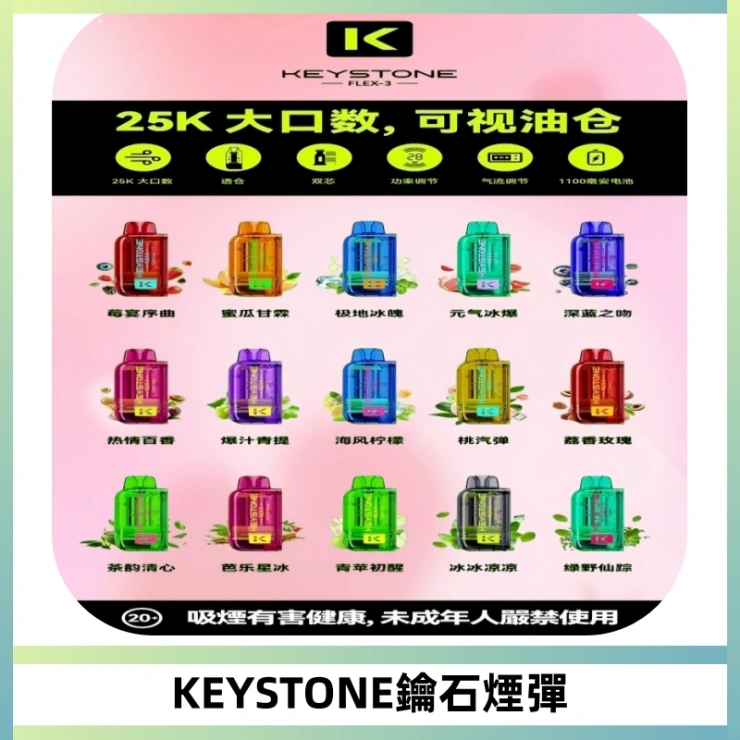 KEYSTONE FLEX-3 鑰石大容量25000口專彈專機套裝