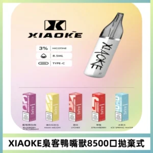 梟客XIAOKE8500口拋棄式一次性電子煙 口紅款高顏值設計
